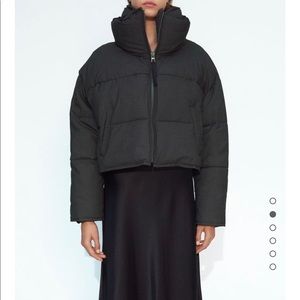 Zara contrasting puffer jacket